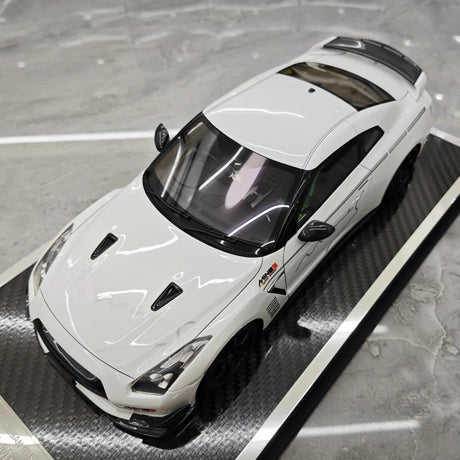 [Make Up] 1:18 Nissan 2007 GT-R R35 Mine's White Model Car Resin