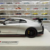 [Make Up] 1:18 Nissan 2024 GT-R R35 Nismo Silver Model Car Resin