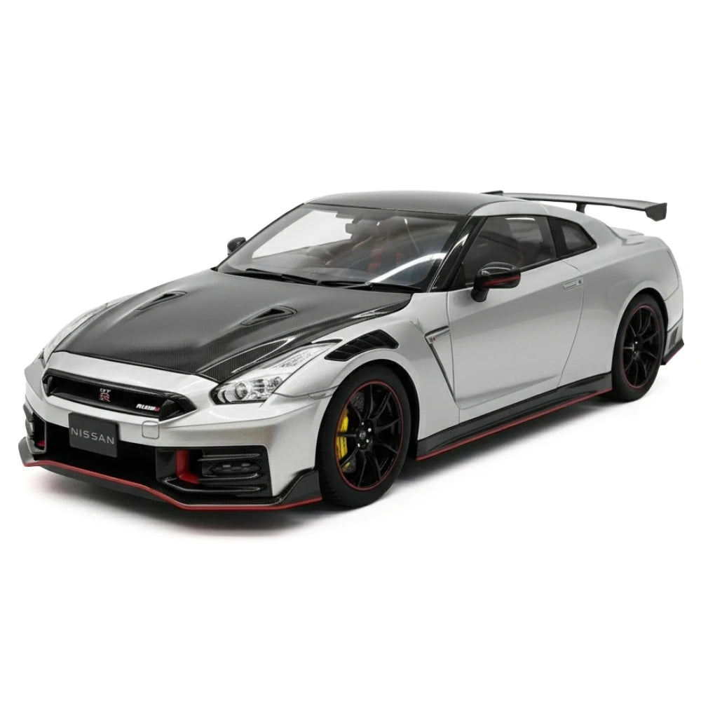 [Make Up] 1:18 Nissan 2024 GT-R R35 Nismo Silver Model Car Resin