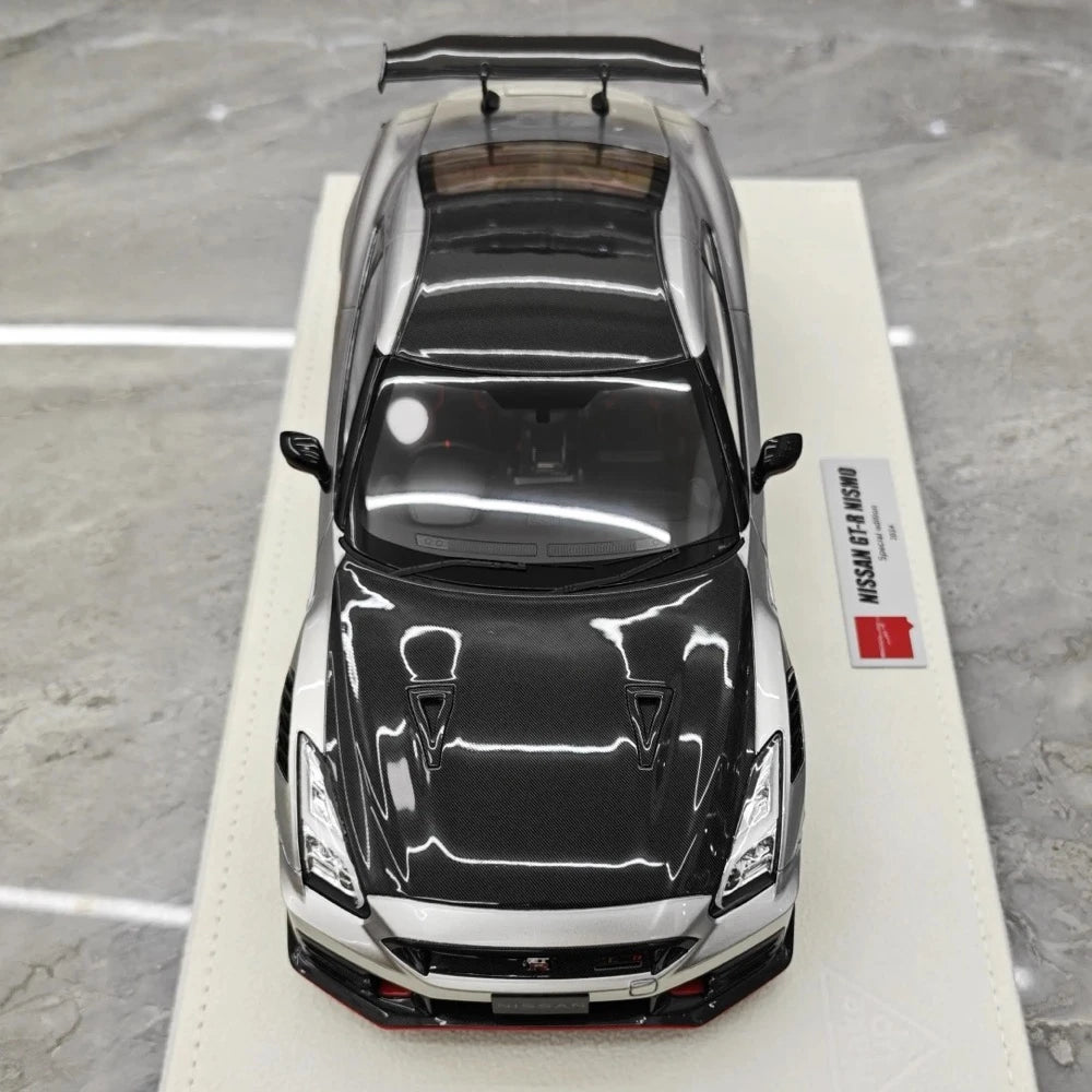 [Make Up] 1:18 Nissan 2024 GT-R R35 Nismo Silver Model Car Resin