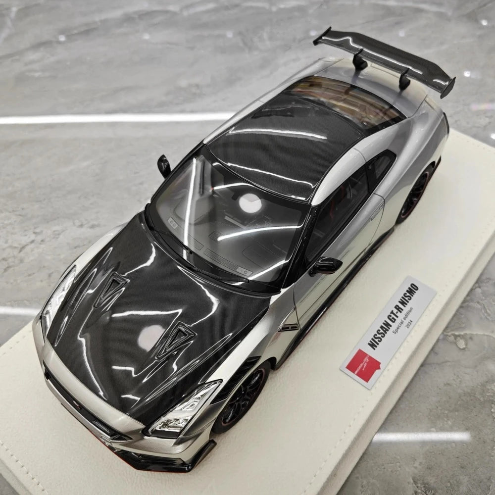 Make Up 1:18 Nissan 2022 GT-R R35 Nismo Silver Resin Model Car