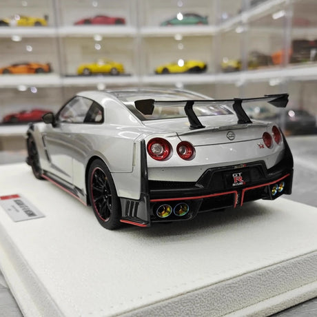 [Make Up] 1:18 Nissan 2024 GT-R R35 Nismo Silver Model Car Resin