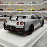 [Make Up] 1:18 Nissan 2024 GT-R R35 Nismo Silver Model Car Resin