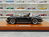 [Make Up] 1:18 Porsche 1990 Singer 911 964 Targa Miniatura Metallica Nera in Resina