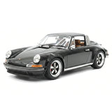 [Make Up] 1:18 Porsche 1990 Singer 911 964 Targa Miniatura Metallica Nera in Resina