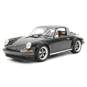 [Make Up] 1:18 Porsche 1990 Singer 911 964 Targa Miniatura Metallica Nera in Resina