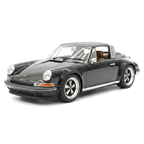 [Make Up] 1:18 Porsche 1990 Singer 911 964 Targa Miniatura Metallica Nera in Resina
