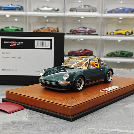 [Make Up] 1:18 Porsche 1990 Singer 911 964 Targa Green Model Car Resin