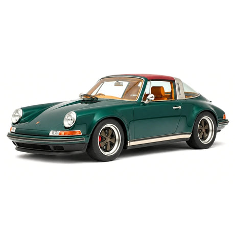 [Make Up] 1:18 Porsche 1990 Singer 911 964 Targa Green Model Car Resin