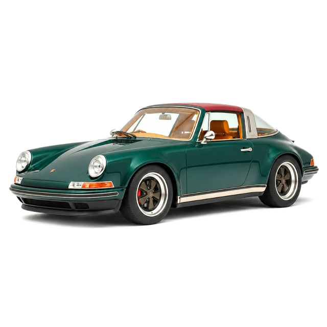 [Make Up] 1:18 Porsche 1990 Singer 911 964 Targa Green Model Car Resin