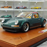 [Make Up] 1:18 Porsche 1990 Singer 911 964 Targa Green Model Car Resin