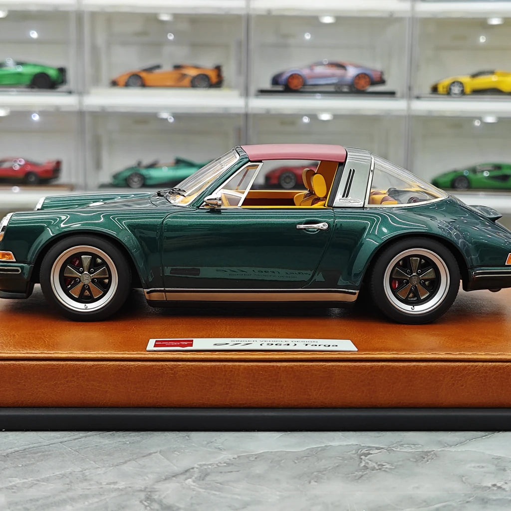 [Make Up] 1:18 Porsche 1990 Singer 911 964 Targa Green Model Car Resin