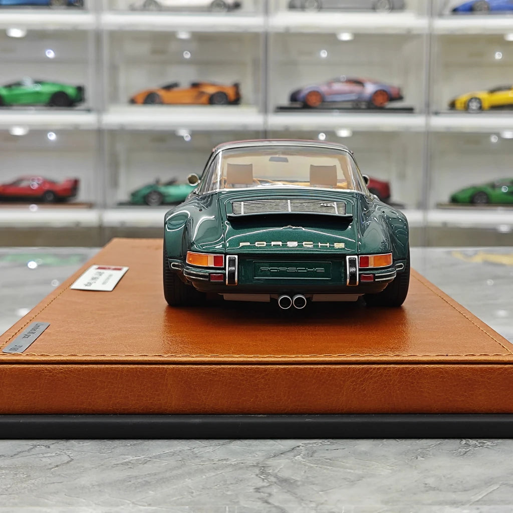 [Make Up] 1:18 Porsche 1990 Singer 911 964 Targa Green Model Car Resin