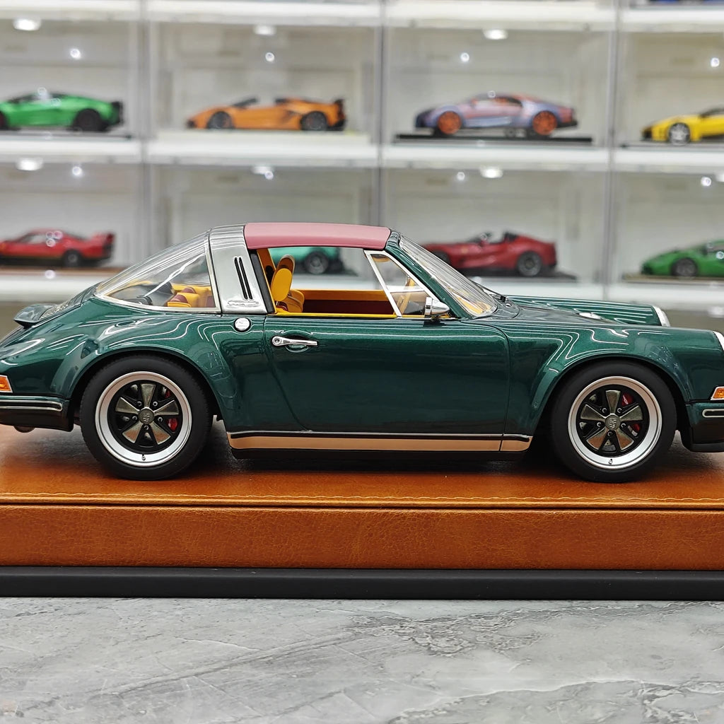[Make Up] 1:18 Porsche 1990 Singer 911 964 Targa Green Model Car Resin