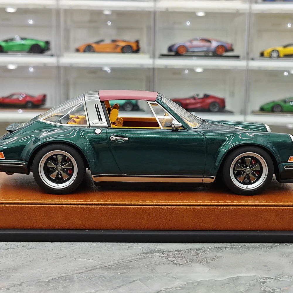 [Make Up] 1:18 Porsche 1990 Singer 911 964 Targa Green Model Car Resin