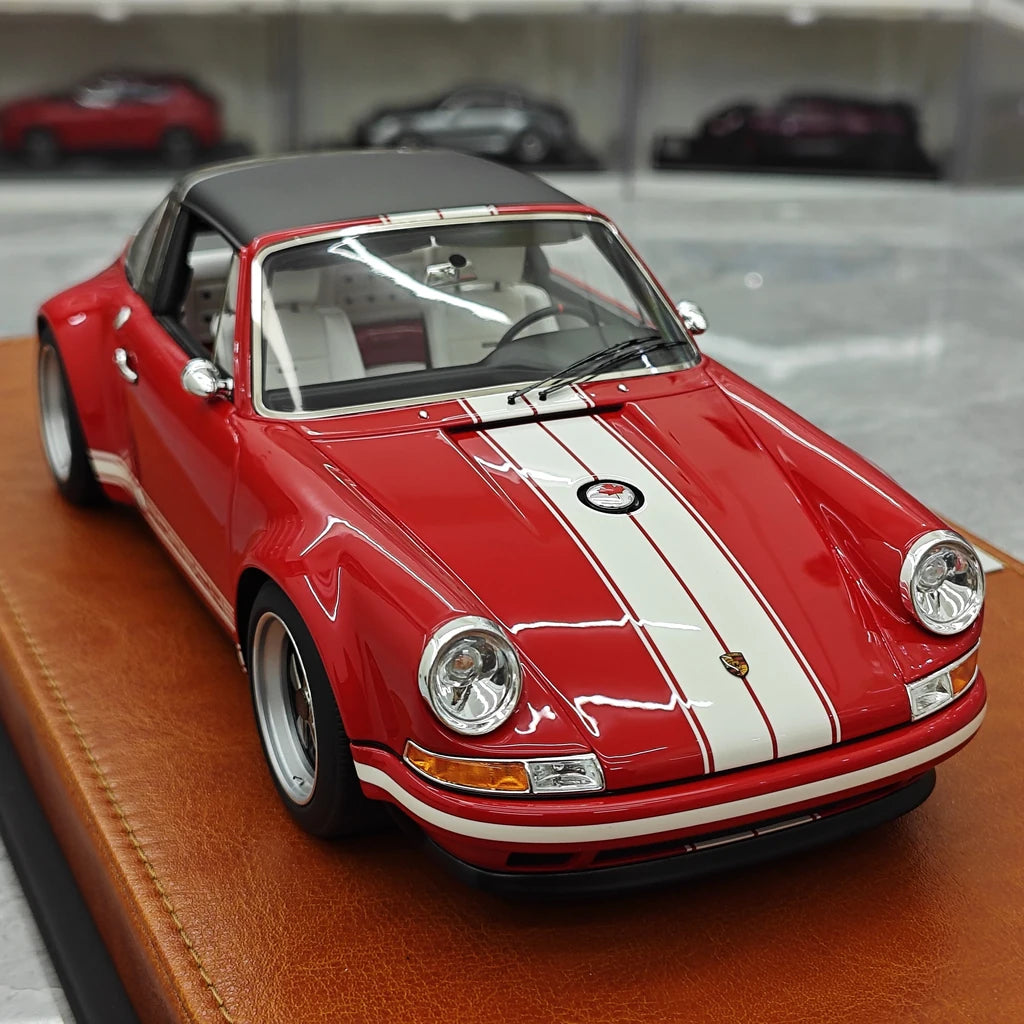 [Make Up] 1:18 Porsche 1990 Singer 911 964 Targa Red Model Car Resin