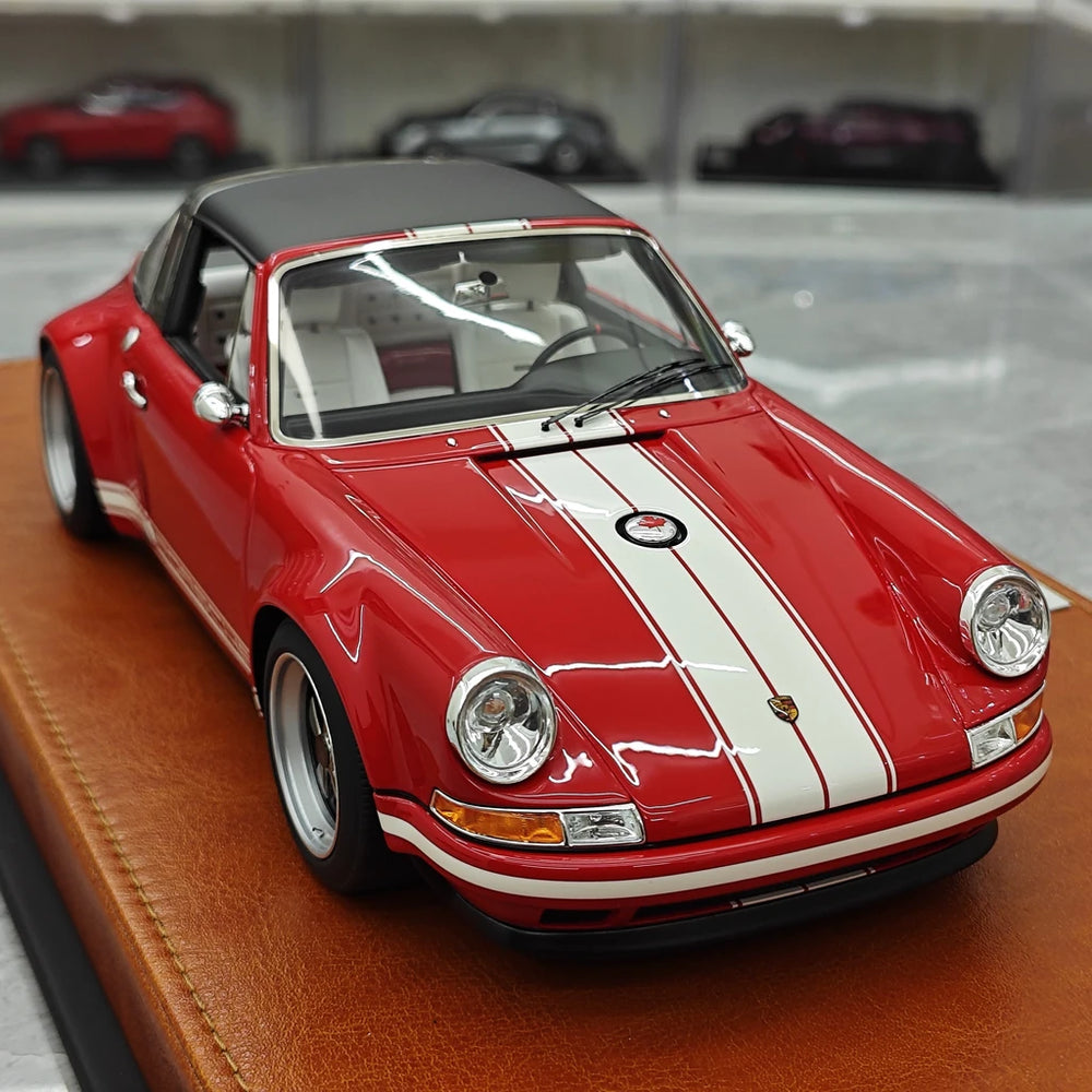 [Make Up] 1:18 Porsche 1990 Singer 911 964 Targa Red Model Car Resin