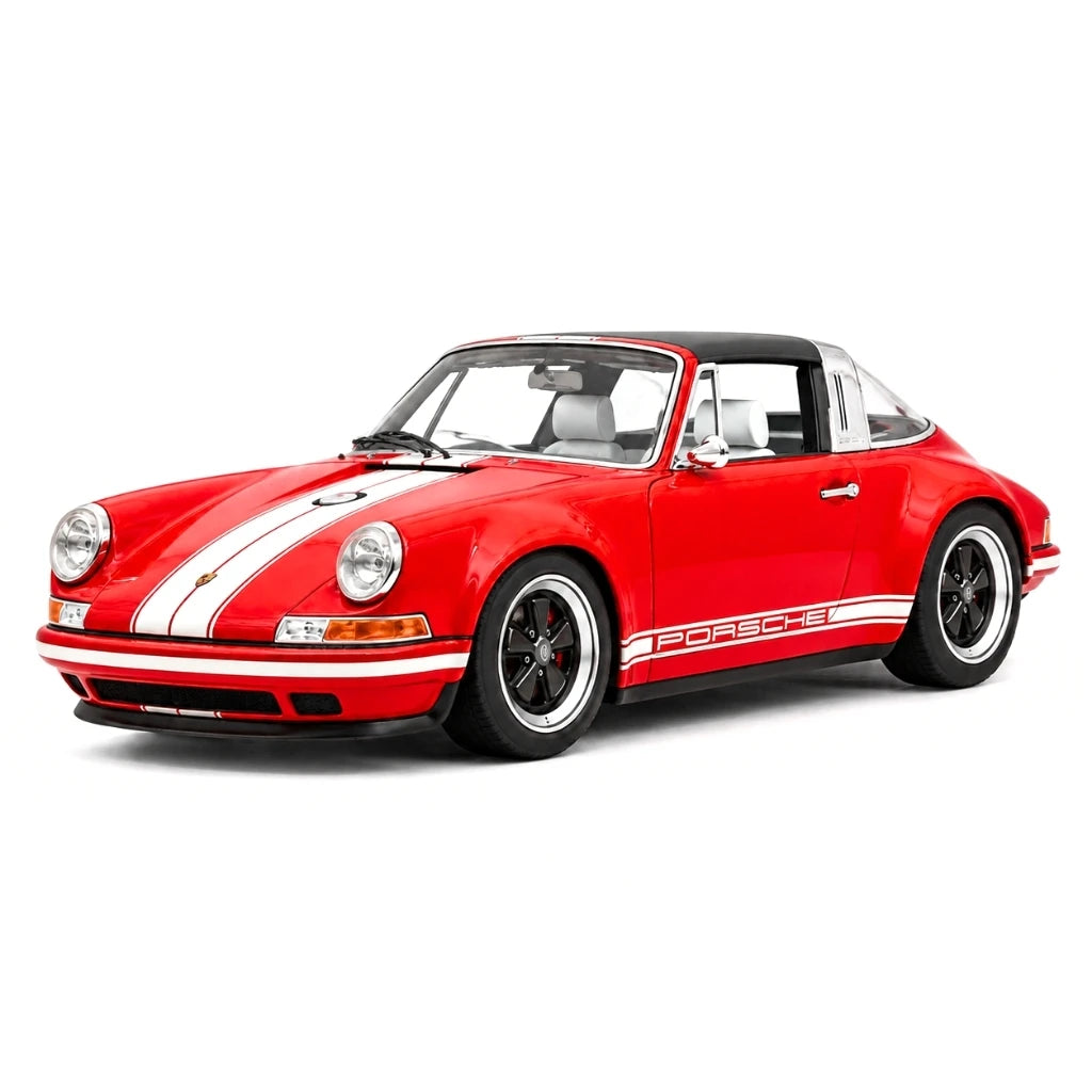 [Make Up] 1:18 Porsche 1990 Singer 911 964 Targa Red Model Car Resin