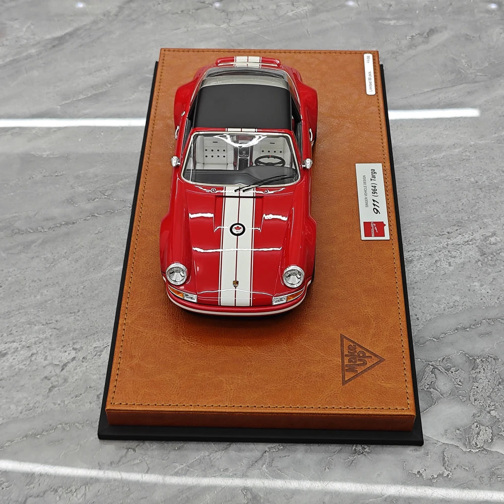 [Make Up] 1:18 Porsche 1990 Singer 911 964 Targa Red Model Car Resin
