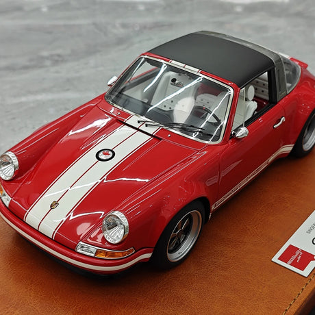 [Make Up] 1:18 Porsche 1990 Singer 911 964 Targa Red Model Car Resin