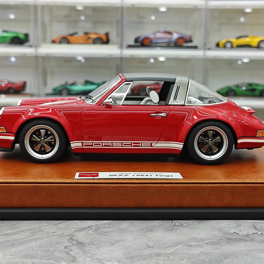 [Make Up] 1:18 Porsche 1990 Singer 911 964 Targa Red Model Car Resin