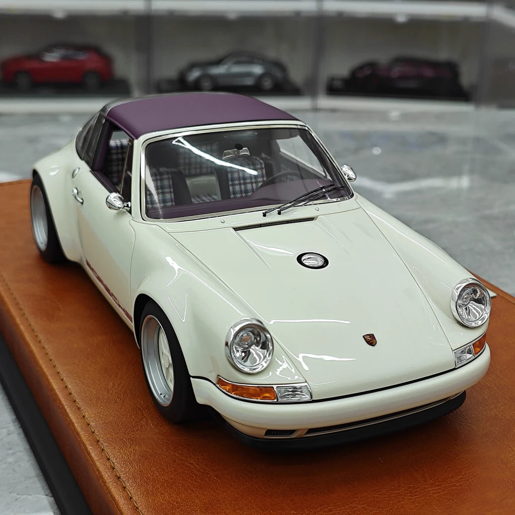 [Make Up] 1:18 Porsche 1990 Singer 911 964 Targa White Model Car Resin