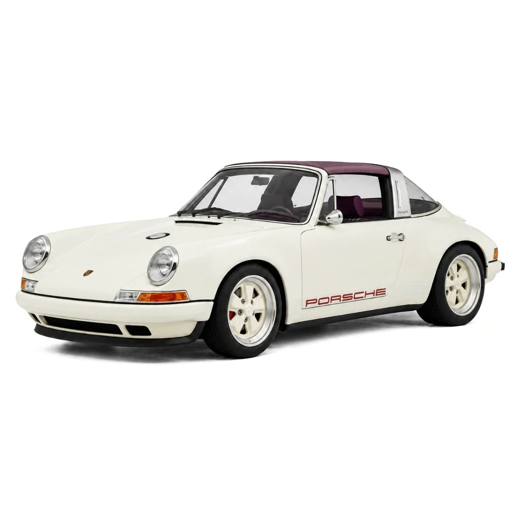 [Make Up] 1:18 Porsche 1990 Singer 911 964 Targa White Model Car Resin