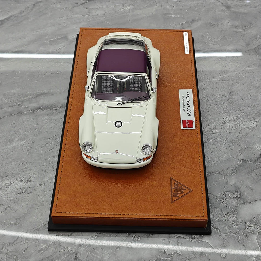 [Make Up] 1:18 Porsche 1990 Singer 911 964 Targa White Model Car Resin