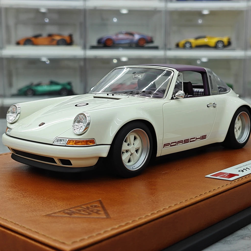 [Make Up] 1:18 Porsche 1990 Singer 911 964 Targa White Model Car Resin