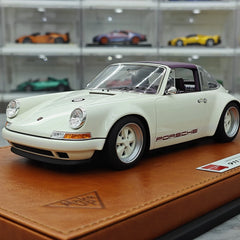 [Make Up] 1:18 Porsche 1990 Singer 911 964 Targa White Model Car Resin