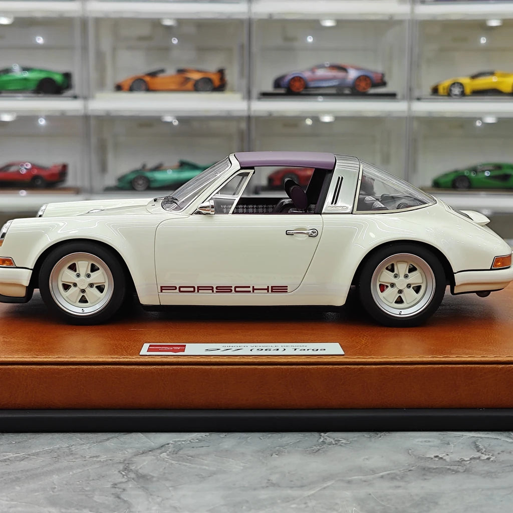 [Make Up] 1:18 Porsche 1990 Singer 911 964 Targa White Model Car Resin