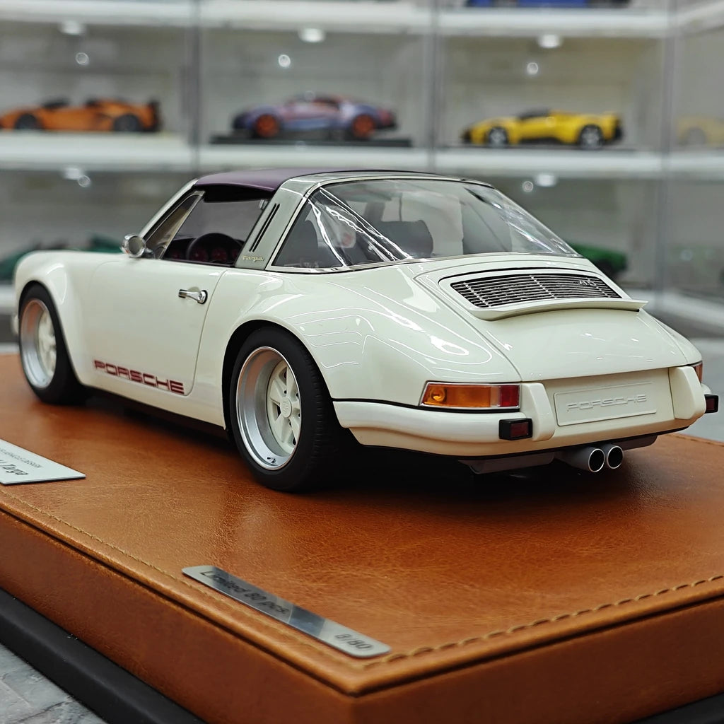 [Make Up] 1:18 Porsche 1990 Singer 911 964 Targa White Model Car Resin