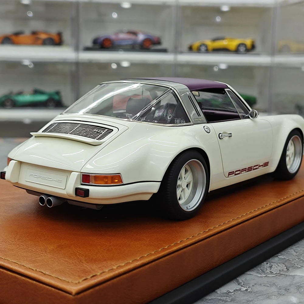 [Make Up] 1:18 Porsche 1990 Singer 911 964 Targa White Model Car Resin