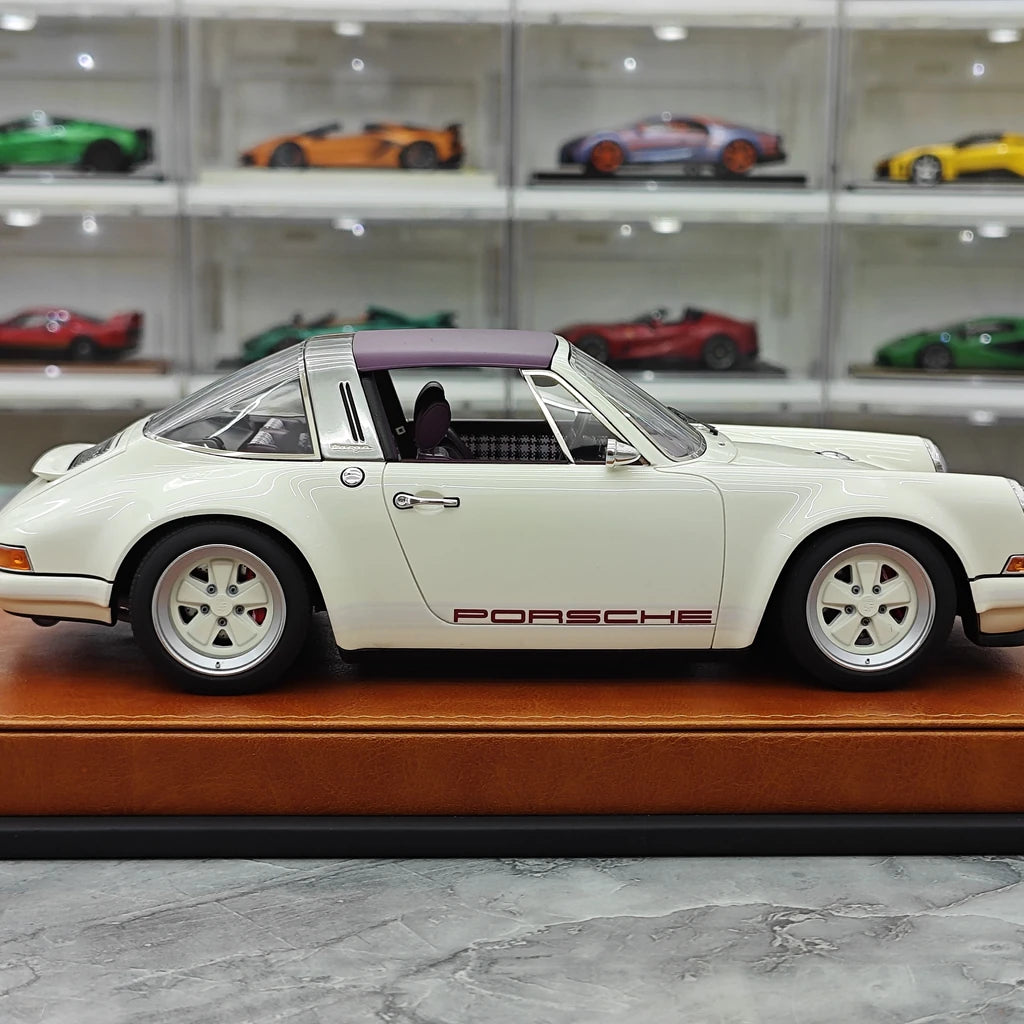 [Make Up] 1:18 Porsche 1990 Singer 911 964 Targa White Model Car Resin
