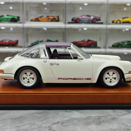 [Make Up] 1:18 Porsche 1990 Singer 911 964 Targa White Model Car Resin