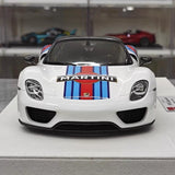 [Make Up] 1:18 Porsche 2011 918 Spyder Martini Model Car Resin