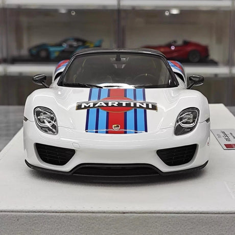 [Make Up] 1:18 Porsche 2011 918 Spyder Martini Model Car Resin
