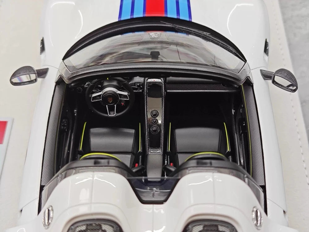[Make Up] 1:18 Porsche 2011 918 Spyder Martini Model Car Resin