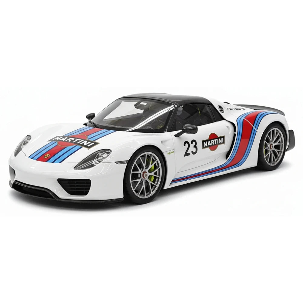[Make Up] 1:18 Porsche 2011 918 Spyder Martini Model Car Resin