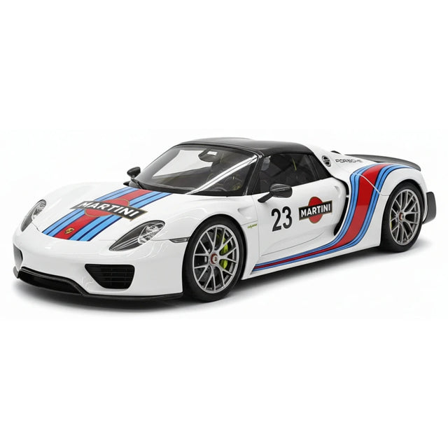 [Make Up] 1:18 Porsche 2011 918 Spyder Martini Model Car Resin