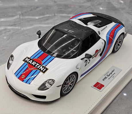 [Make Up] 1:18 Porsche 2011 918 Spyder Martini Model Car Resin