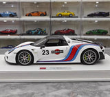 [Make Up] 1:18 Porsche 2011 918 Spyder Martini Model Car Resin