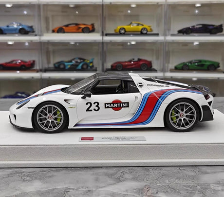 [Make Up] 1:18 Porsche 2011 918 Spyder Martini Model Car Resin