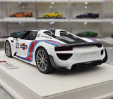 [Make Up] 1:18 Porsche 2011 918 Spyder Martini Model Car Resin