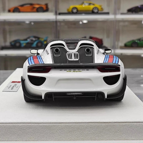 [Make Up] 1:18 Porsche 2011 918 Spyder Martini Model Car Resin