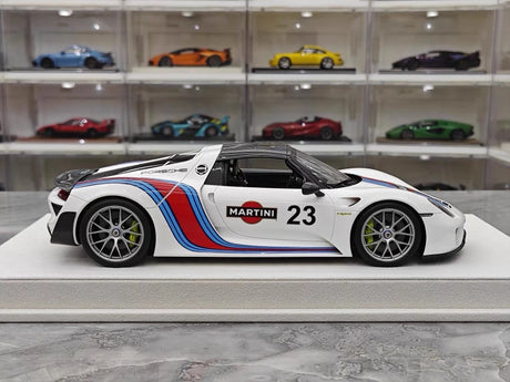 [Make Up] 1:18 Porsche 2011 918 Spyder Martini Model Car Resin