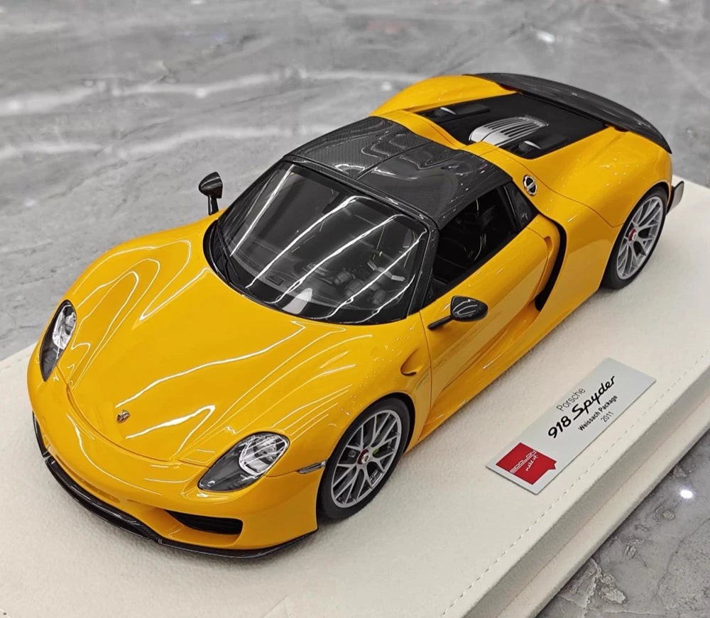 [Make Up] 1:18 Porsche 2011 918 Spyder Orange Model Car Resin