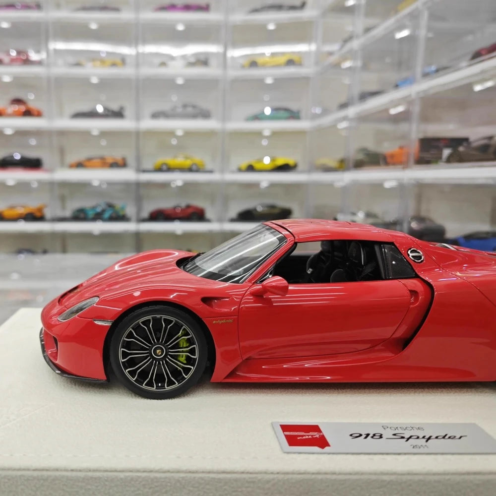 [Make Up] 1:18 Porsche 2011 918 Spyder Red Model Car Resin