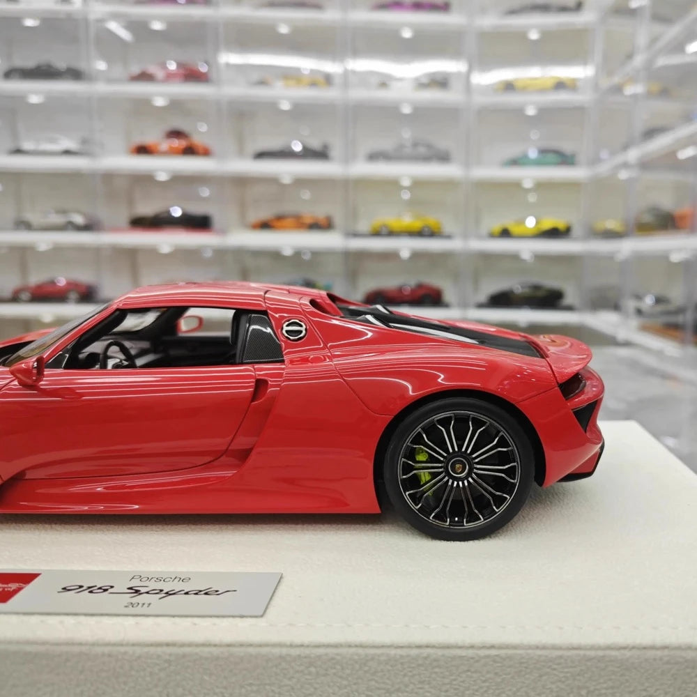 [Make Up] 1:18 Porsche 2011 918 Spyder Red Model Car Resin