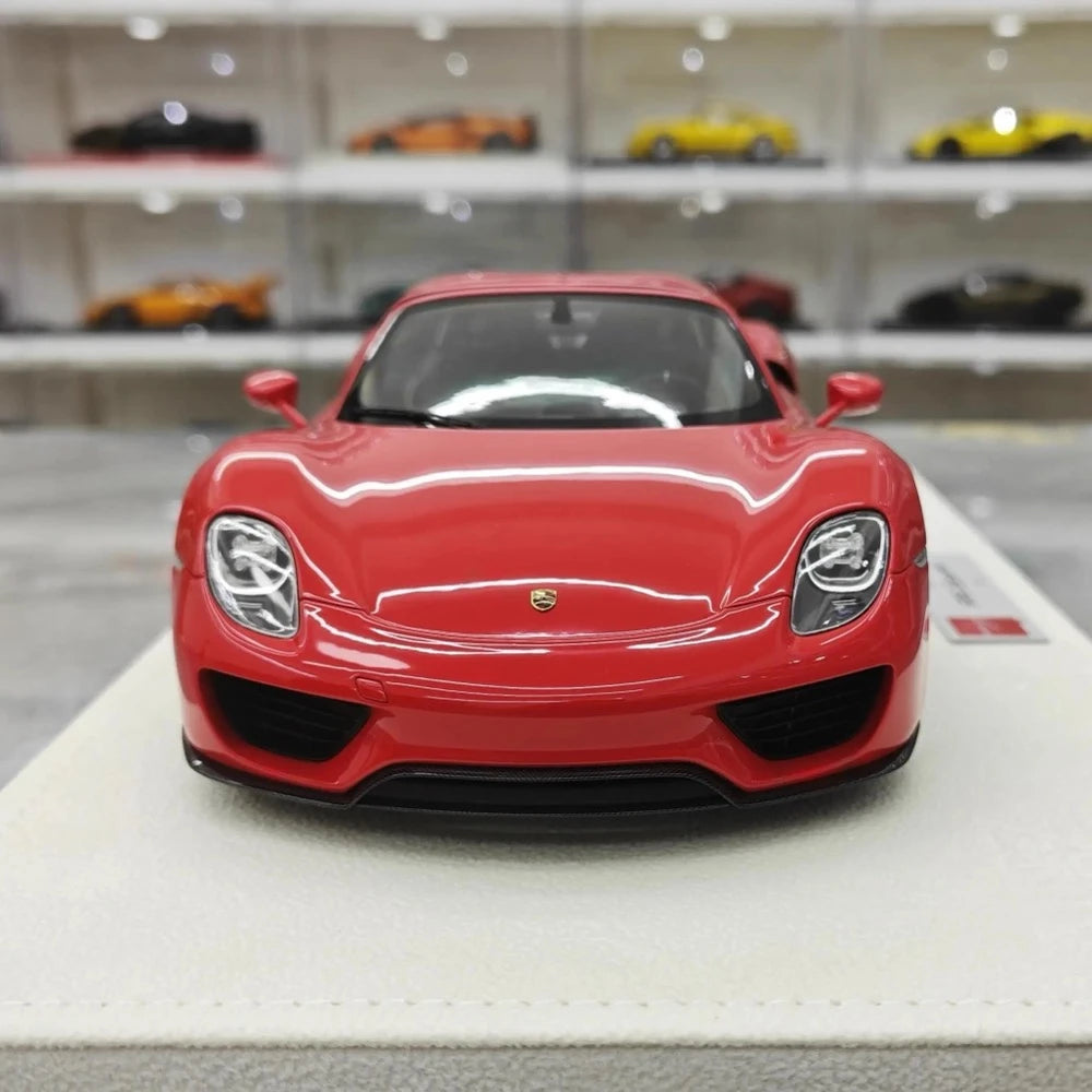 [Make Up] 1:18 Porsche 2011 918 Spyder Red Model Car Resin